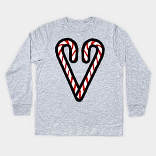 Heart Shaped Christmas Food Made from Candy Kids Long Sleeve T-Shirt